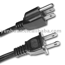 Leads with plug Ul approvals power cord cable USA type American wire
